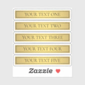 Classy Faux Gold met zwarte tekst Sticker (Vel)