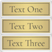 Classy Faux Gold met zwarte tekst Sticker (Voorkant)