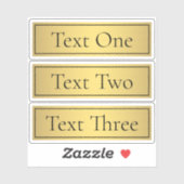 Classy Faux Gold met zwarte tekst Sticker (Vel)