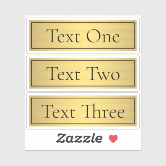 Classy Faux Gold met zwarte tekst Sticker (Vel)