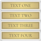 Classy Faux Gold met zwarte tekst Sticker (Voorkant)