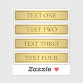 Classy Faux Gold met zwarte tekst Sticker (Vel)