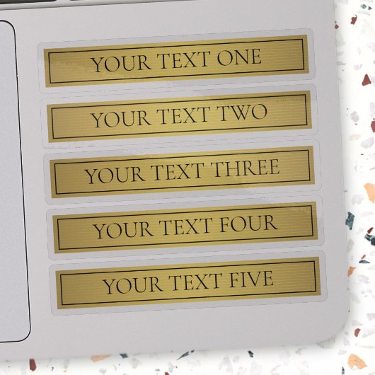 Classy Faux Gold met zwarte tekst Sticker