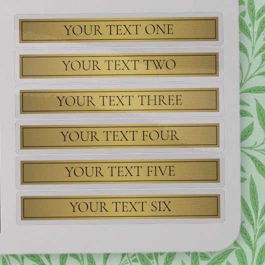 Classy Faux Gold met zwarte tekst Sticker