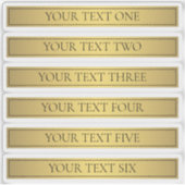 Classy Faux Gold met zwarte tekst Sticker (Voorkant)