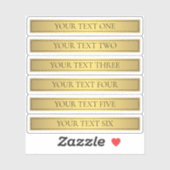 Classy Faux Gold met zwarte tekst Sticker (Vel)