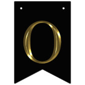 Classy Faux Gold Metal Gefeliciteerd zwart Vlaggetjes (Tweede vlag)