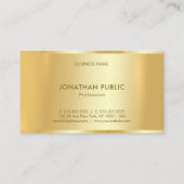 Classy Faux Gold Modern Simple Sjabloon Trendy Visitekaartje (Achterkant)
