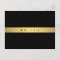 Classy Faux Gold Stripe & Black Background of DIY