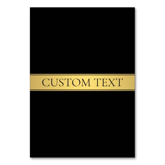 Classy Faux Gold Stripe & Black Background of DIY Kaart (Achterkant)