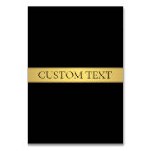 Classy Faux Gold Stripe & Black Background of DIY Kaart (Voorkant)