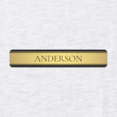 Classy Faux Gold Stripe & Black Background of DIY Labels (Design 2)