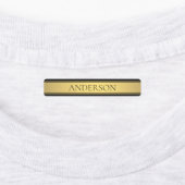 Classy Faux Gold Stripe & Black Background of DIY Labels (Aangebracht)