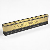 Classy Faux Gold Stripe & Black Background of DIY Naambordje