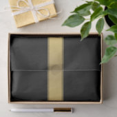 Classy Faux Gold Stripe & Black Background of DIY Tissuepapier (Geschenk)