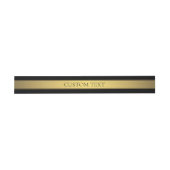 Classy Faux Gold Stripe & Black Background of DIY Uitnodigingen Wikkel (Vlak)