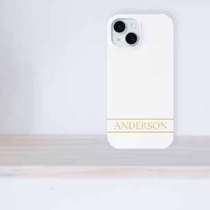 Classy Faux Gold Stripe of DIY iPhone 15 Case