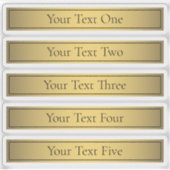 Classy Faux Gold v2 met zwarte tekst Sticker (Voorkant)