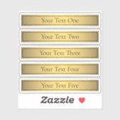 Classy Faux Gold v2 met zwarte tekst Sticker (Vel)
