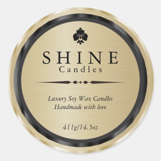 Classy Faux gouden en zwarte labels (Voorkant)