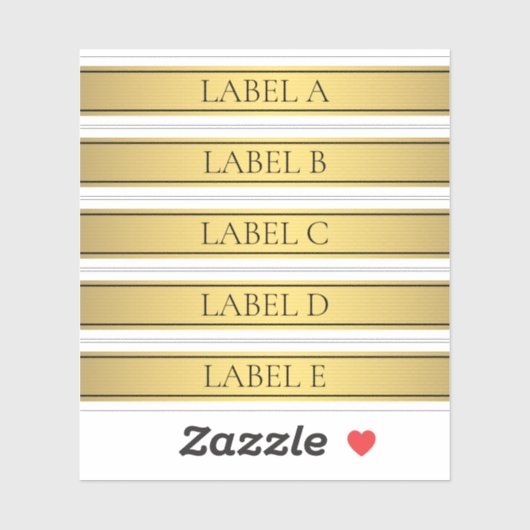 Classy Faux gouden streep Sticker (Vel)