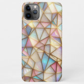 Classy Faux Iridescent Glass Polygon Mozaïek iPhone Hoesje (Achterkant)