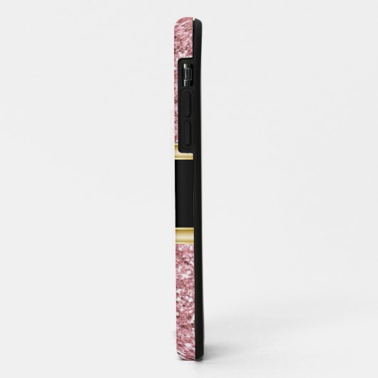 Classy Faux Rhinestone Jewel Glitter Monogram Case-Mate iPhone Case (Achterkant/links)