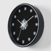 Classy Faux Rhinestone Jewel Wall Decor Clocks (Hoek)