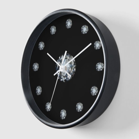 Classy Faux Rhinestone Jewel Wall Decor Clocks (Hoek)