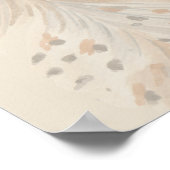 Classy Feather Boho Beige Wedding Welkomstteken Poster (Hoek)