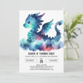 Classy Fiery Dragon verjaardagsfeest Kaart (Staand voorkant)