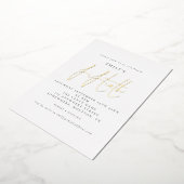 Classy Fiftieth Birthday Party Script Real Folie Uitnodiging (Gedraaid)