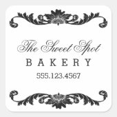 Classy Filigree Zwart-wit Stickers (Voorkant)