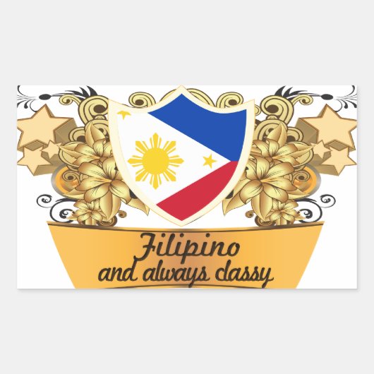 Classy Filipino Rechthoekige Sticker (Voorkant)