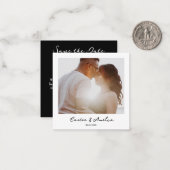 Classy Film Photo - Save the Date Wedding Invite Notitiekaartje (Voorkant / Achterkant in situ)