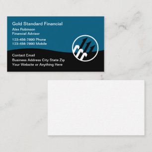 Classy Financial Advisor Logo Visitekaartjes