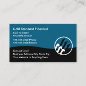 Classy Financial Advisor Logo Visitekaartjes (Voorkant)