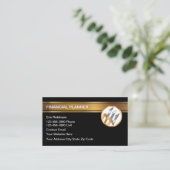 Classy Financial Planner Professional  Visitekaartje (Staand voorkant)