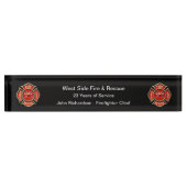 Classy Fireman Retirement AcrylDesk Plaques Naambordje (Voorkant)