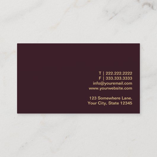 Classy Firewood Civil Engineer Visitekaartje (Achterkant)