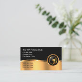 Classy Fishing And Boat Captain Business Card Visitekaartje (Staand voorkant)