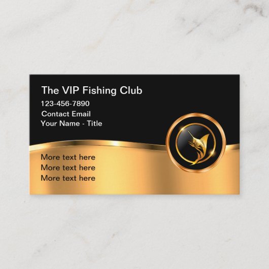 Classy Fishing And Boat Captain Business Card Visitekaartje (Voorkant)