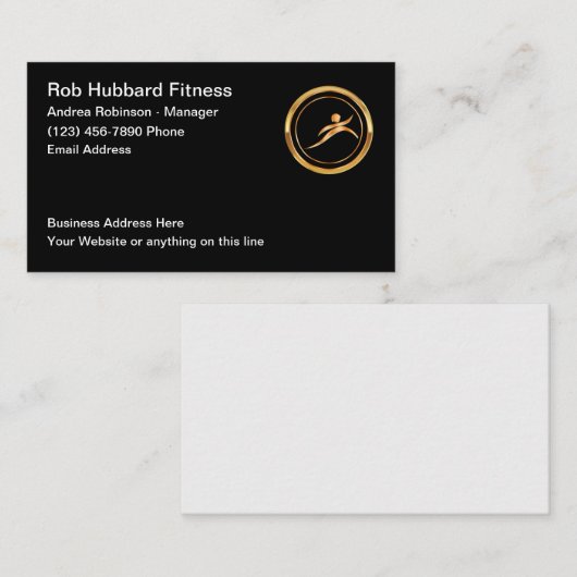 Classy Fitness Coach en trainer Visitekaartje (Voorkant / Achterkant)