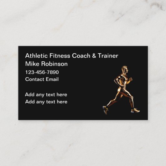 Classy Fitness Coach of atletische trainer Visitekaartje (Voorkant)