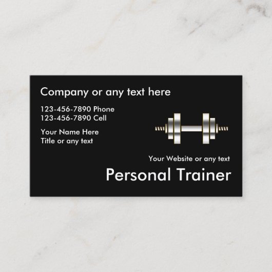 Classy Fitness Personal Trainer Visitekaartjes (Voorkant)