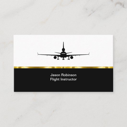 Classy Flight Instructor Visitekaartjes (Voorkant)