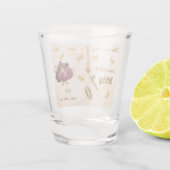 Classy Floral 70th Birthday & Gold Foil Balloon    Shot Glas (Achterkant)