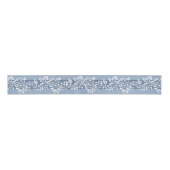 Classy  Floral Arabesque Boho Dusty Blue Grosgrain Lint (Voorkant)