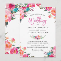 Classy Floral Blossom Waterverf Flowers Wedding