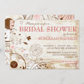 Classy  Floral Bridal Shower Kaart (Voorkant / Achterkant)